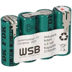 Akku passend Wolf Rasenschere Accu 60 ACCU60 4,8 Volt 2150mAh