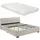 [en.casa] Polsterbett Nofrenna mit Matratze 160x200 cm Leinen Beige