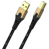 Oehlbach USB-A auf USB-B 0,5 m Schwarz/Gold