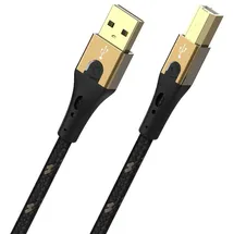 Oehlbach USB-A auf USB-B 0,5 m Schwarz/Gold