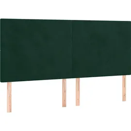 vidaXL Boxspringbett 180 x 200 cm Dunkelgrün