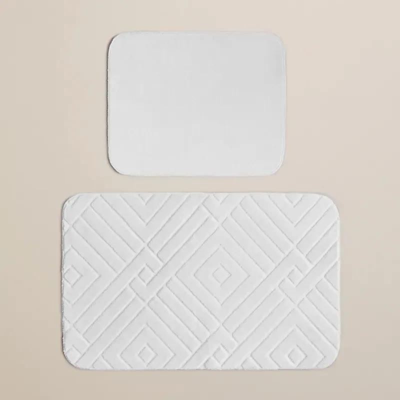 English Home Badematten-Set 60x80 cm + 40x60 cm Hellgrau