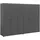 Livetastic Drehtürenschrank DARWIN 240 x 176 x 51 cm Anthrazit