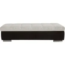 DOMO collection Hocker "Treviso XXL: B/T/H: 161/60/41 cm", schwarz (schwarz, silber, silberfarben), B:161cm H:41cm T:60cm, Microfaser-Primabelle (100% Polyester) / Struktur (90% Polyester; 10% Polyacryl);Kunstleder Softlux / Struktur (90% Polyester; 10% Polyacryl),