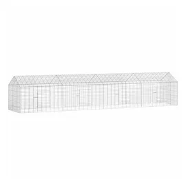 vidaXL Kleintierkäfig 400 x 78 x 78 cm silber