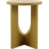 [en.casa] Beistelltisch, Kysdajore rund 50 x Ø40 cm Senfgelb Kleiner Tisch für Wohnzimmer Schlafzimmer Indoor