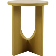 [en.casa] Beistelltisch, Kysdajore rund 50 x Ø40 cm Senfgelb Kleiner Tisch für Wohnzimmer Schlafzimmer Indoor