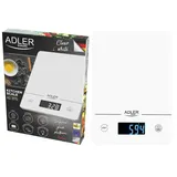 FABRILAMP Adler Küchenwaage Ad 3170 Maximale Tragkraft 15 Kg Teilung 1 G Display: Lcd Weiß