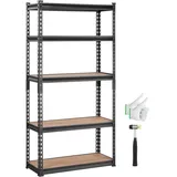 Vevor Lagerregal MDF 75x30x152cm schwarz