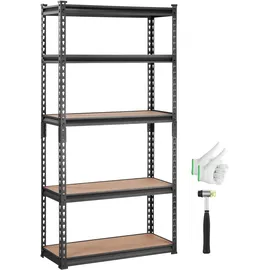 Vevor Lagerregal MDF 75x30x152cm schwarz