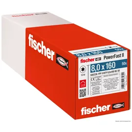 Fischer Holzbauschraube 8,0 x 160 50 Stück