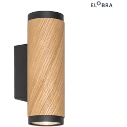 Elobra Wandleuchte BOLIVIA 1, 2x GU10, Eiche natur, schwarz ELO-140109