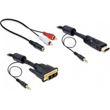 Delock 84457 DVI - HDMI-Kabel + Audio 5,0 m