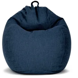 Green Bean Indoor Sitzsack Home Linen mit 200 Liter mit EPS-Perlen Füllung Kuschelig Weich Waschbar - Bodenkissen Liegekissen Sitzkissen Lounge - Dunkelblau