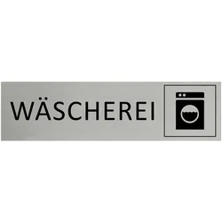 CombiCraft Aluminium Türschild Wäscherei 165x45mm mit 3M-Tape