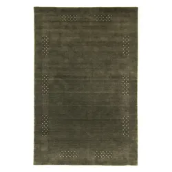 Wollteppich MORGENLAND "Nova - Gabbeh Teppich - Loribaft Perser", grau, B:250cm H:1,5mm L:350cm, Schurwolle, Teppiche, Flachgewebe