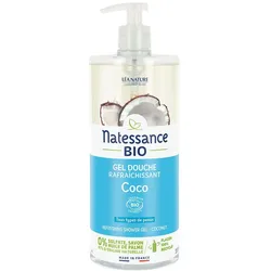 Natessance Kokosnusswasser-Duschgel Bio-zertifiziert Physiologischer pH-Wert