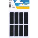 Herma 15187, schwarz Rechteck, 15 mm, 45 mm, 6 Stück
