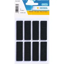 Herma 15187, schwarz Rechteck, 15 mm, 45 mm, 6 Stück