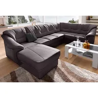 sit&more Wohnlandschaft Savona U-Form, B: 320 cm, optional Bettfunktion, Federkern braun