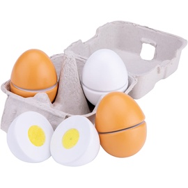 New Classic Toys 10600 Wooden Eggs-4 Pieces, m
