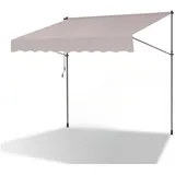 Clanmacy Klemmmarkise Klemmmarkise 300cm Balkonmarkise Markise Terrasse Balkon Beige beige 120 cm x 300 cm