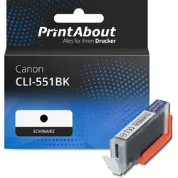Druckerpatrone kompatibel mit Canon CLI-551BK - Schwarz