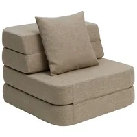 KlipKlap Kindersofa 3 Fold Sofa Single Soft / Klappsofa grau