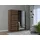 Forte Schwebetürenschrank Jacky 170 x 210 x 61 cm Braun