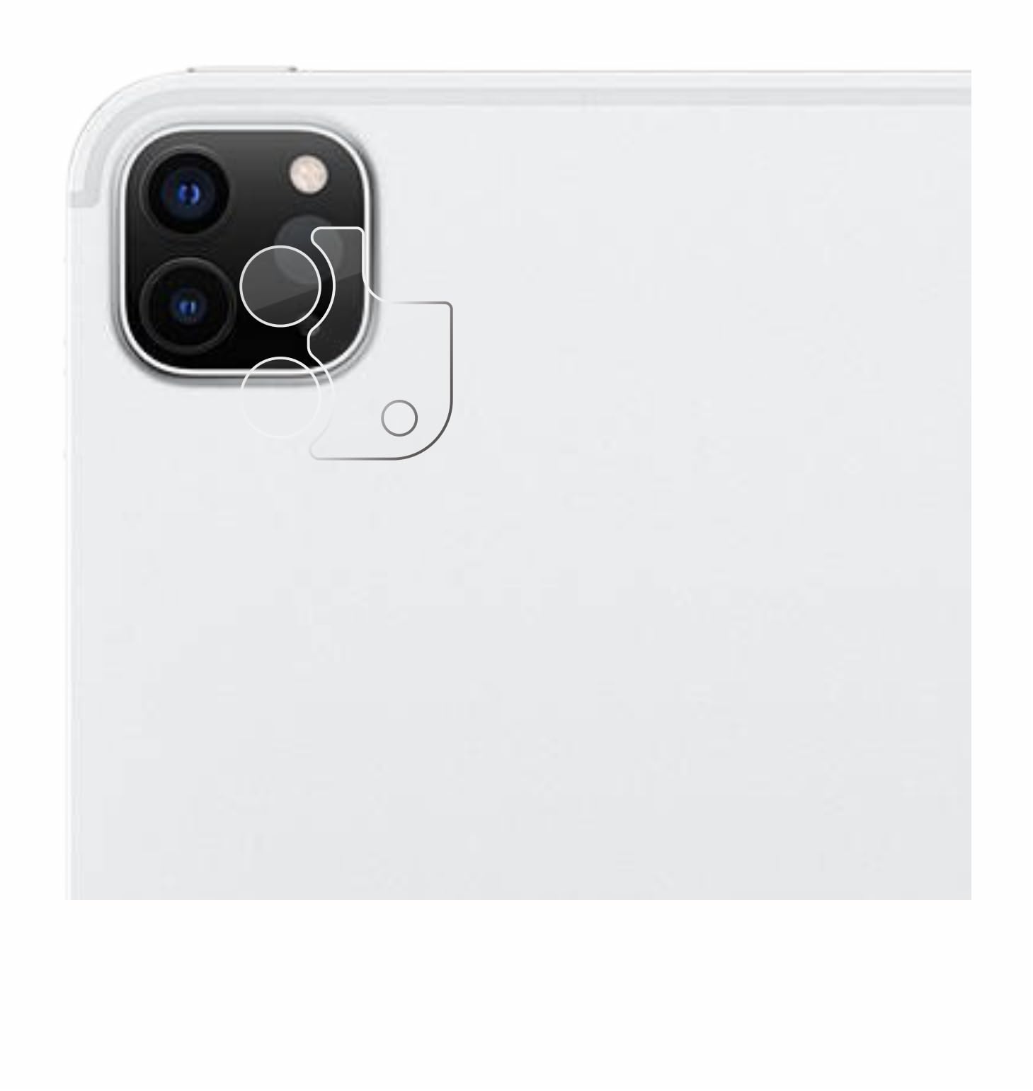 BROTECT Panzerglasfolie für Apple iPad Pro 12.9" WiFi 2021 (NUR Kameraschutz, 5. Gen.) Schutzglas Schutzfolie [Extrem Kratzfest 9H