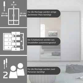 OTTO home Schwebetürenschrank TOMA 315 x 229 x 62 cm Braun/Grau