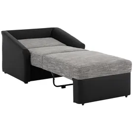 Home Affaire Schlafcouch Kunstleder 2-Sitzer Schwarz