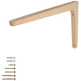 MS Beschläge 300mm x 200mm Konsole Holzwinkel Buchenholz Regalträger Holzkonsole