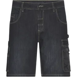 Workwear Stretch-Bermuda-Jeans - Farbe schwarz - Größe 54