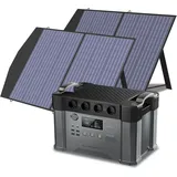 Allpowers - S2000 Pro Tragbares Powerstation Mit 2 X 100w Faltbares Solarpanel 1451wh 2400w Akku Solargenerator Mobiler Stromspeicher Power Station (4000w Spitzenwert) Für Home Notfall Camping Rv Reise