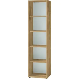 KADIMA DESIGN Aktenregal Hoch Schmal 50x196x37 cm Chalet-Eiche-Nb./Weiß