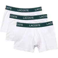 Lacoste Trunk eng Boxershorts Lacoste Herren Premium (Packung, 3-St., 3er-Pack) Atmungsaktives Material, Komfortable Passform weiß S