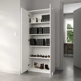 home collective Mehrzweckschrank 74 x 35 x 180 cm Weiß