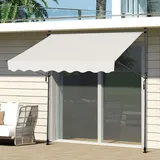 Klemmmarkise Sonnenschutz mit Handkurbel - Beige