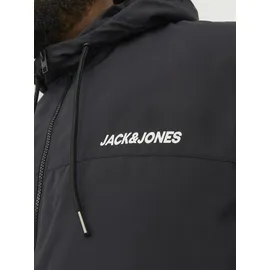Jack & Jones PlusSize JJERUSH HOOD BOMBER schwarz 4XL