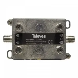 Televes AZ411D 4-fach Abzweiger, 5-1218MHz, AD:11dB (457203)