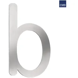 CMD Creative Metalldesign Hausnummer b aus gebürstetem Edelstahl für Zahlen, Höhe 16cm CMD-b