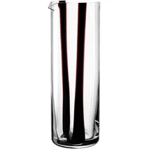 LEONARDO HOME BANDA NERA Krug • 1 Stück • Vielseitiger Krug • handgefertigtes Glas • ideal für Wasser und Saft • mit Ausgießer • stilvoller Tischkrug • modernes Design • Höhe 25 cm • schwarz • 055292