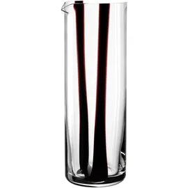 LEONARDO HOME BANDA NERA Krug • 1 Stück • Vielseitiger Krug • handgefertigtes Glas • ideal für Wasser und Saft • mit Ausgießer • stilvoller Tischkrug • modernes Design • Höhe 25 cm • schwarz • 055292