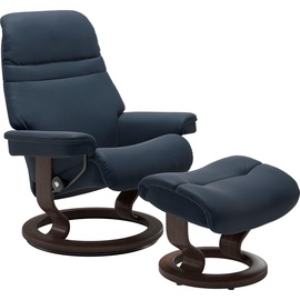 Stressless Relaxsessel "Sunrise" Sessel Gr. Leder PALOMA, Rela x funktion-Drehfunktion-PlusTMSystem-Gleitsystem, B/H/T: 88 cm x 103 cm x 78 cm, blau (o x ford blue paloma) Lesesessel und Relaxsessel mit Classic Base, Größe L, Gestell Wenge
