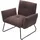 MCW Lounge-Sessel MCW-K34 Bouclé 80 x 80 x 80 cm Braun mit Relax-Funktion
