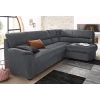 sit&more Ecksofa Pandora L-Form, wahlweise mit Bettfunktion und Bettkasten grau