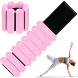 ouhos Verstellbare Handgelenkgewichte Set 2 Stück, Gewichtsmanschetten für Fuß oder Handgelenk auf Bewegung Gehen Joggen Yoga Aerobic Pilates Gewicht Fitness Armband (Rosa, 2 * 0.25 kg)