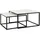 home collective Beistelltisch Set 2 in 1 Weiß Holz 70 x 42,5 x 70 cm