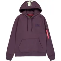 Alpha Industries Back Print Kapuzenpullover Plum S
